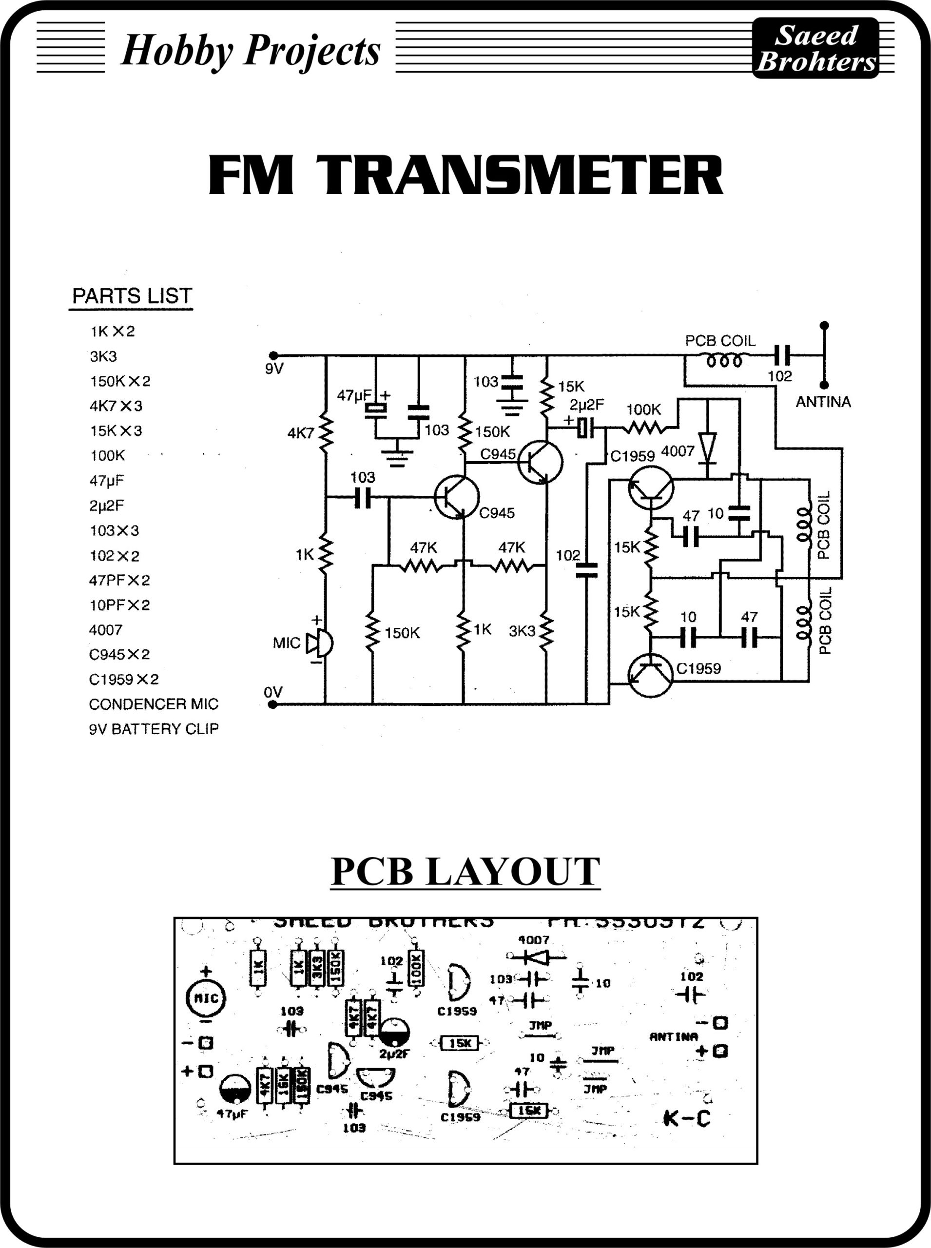 FM Transmiter Long Range Saeed Brothers Electronics