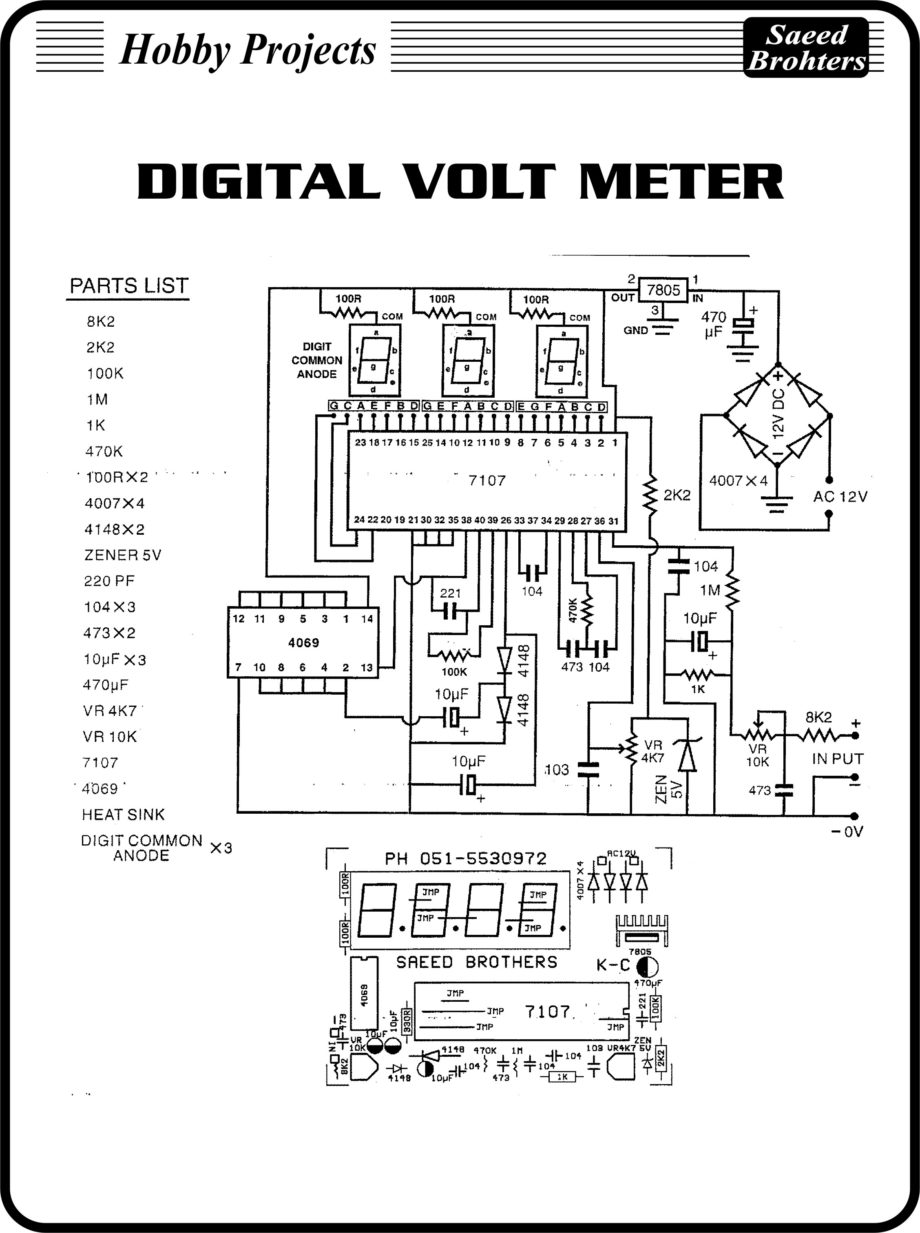 Digital voltmeter Saeed Brothers Electronics